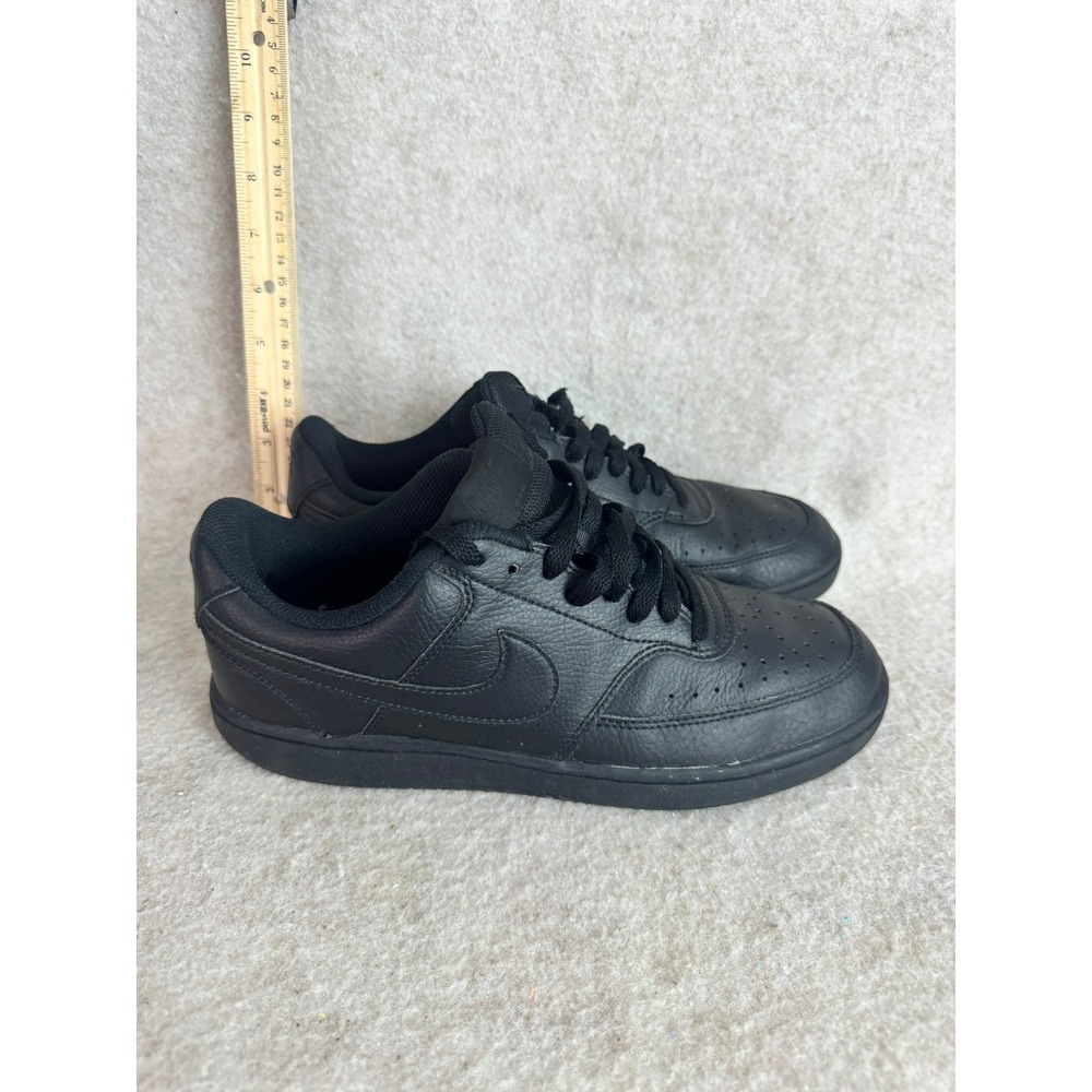 Nike Court Vision Low All Black Leather Sneakers CD5463‎ 001 Men's Size 8.5